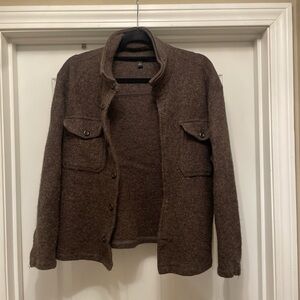 Women’s Brown boucle Jacket by banana republic